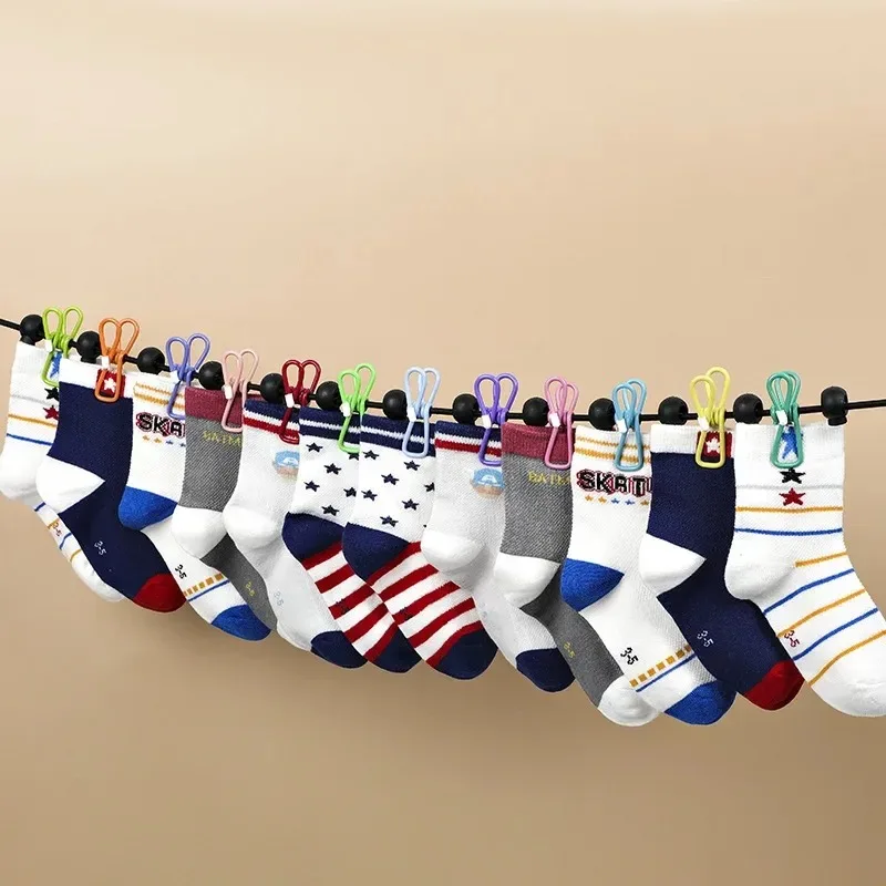 Portable Elastic Travel Clothes Rack Windproof Outdoor Clothesline with 12 Clips Laundry Drying Line for Backyard Balcony