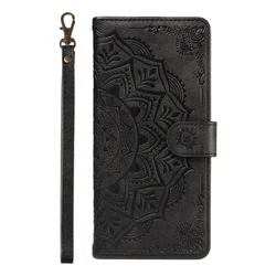 Luxury PU Leather Wallet Case with Flip Stand Cover - OPPO A5x 5G (Black)