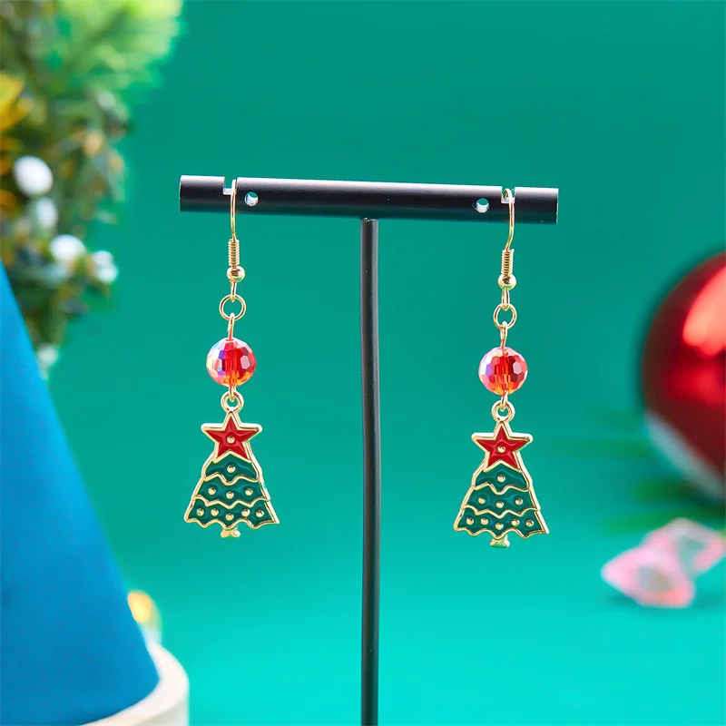 Neue Weihnachtsbaum-Hirsch-Schneeflocken-Quasten-Ohrstecker für Damen Party Feiertag Neujahr Schmuck Weihnachtsfest Geschenke – Detail 16