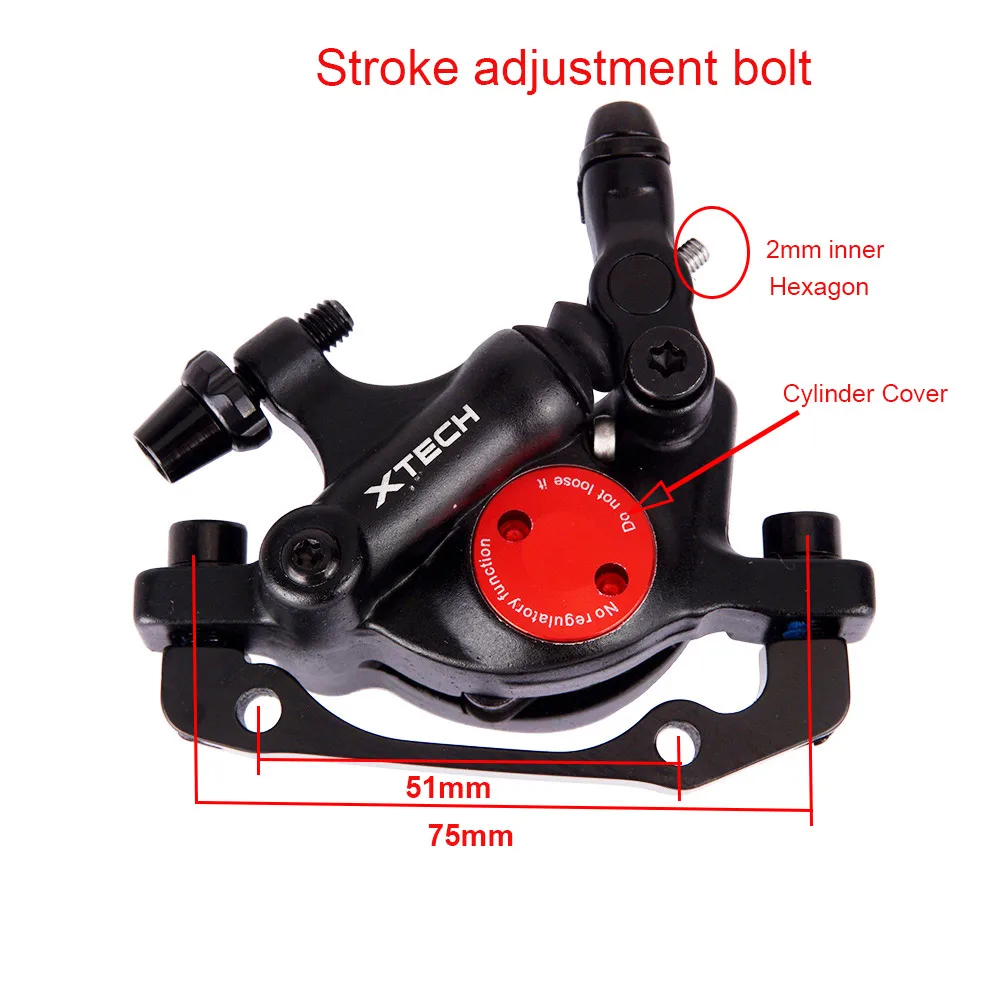 XTECH MTB Line Pulling Oil Pressure Calipers Hydraulic Disc Brake HB100 Front Rear 160MM MT200 M315 Scooter Bicycle Parts mountain bicycle disc brake bicycle disc brake mountain bike disc brake