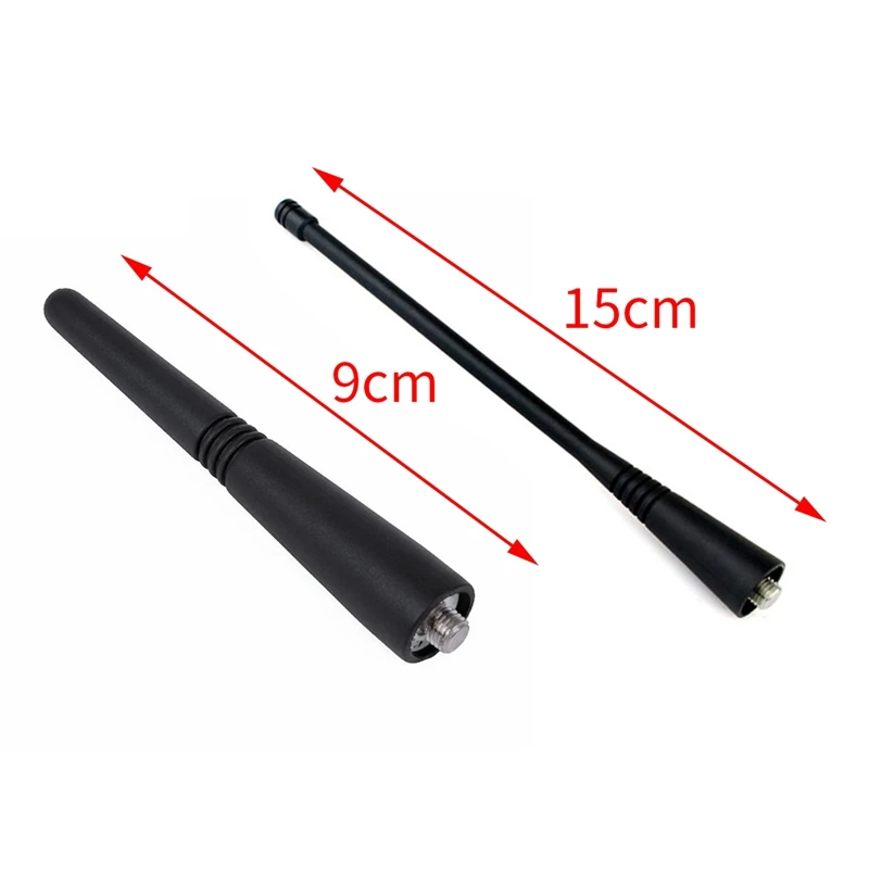 

RISE-1Pcs Uhf Antenna & 1Pcs 9 Cm Length Antenna Short Pmae4003 Uhf Stubby Antenna 430-470 Mhz Range For Motorola Gp68 Gp88 Gp88