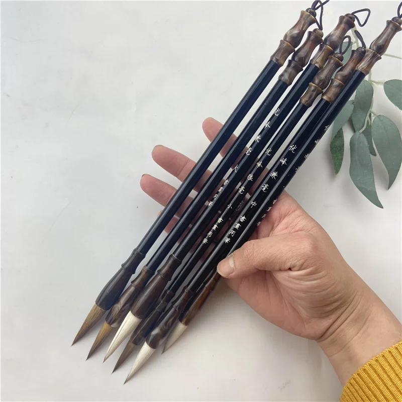 Calligraphy Brush Woolen Weasel Wool Hair Chinese Japanese Calligraphy Brush Pen Set For Office School Supplies