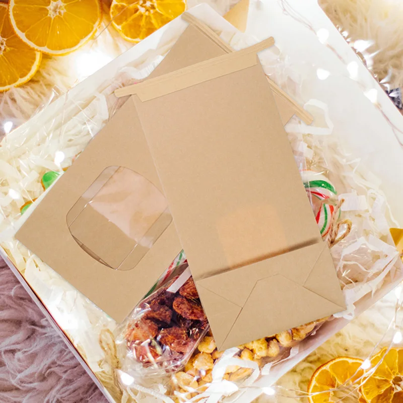 50pcs Greaseproof Paper Bags with Clear Window for Bakery, Toast, Cookies, Pastries, Sa... - SKU GPBB1907 - UGI Packaging