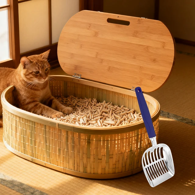 Pet Cat Litter Scoop 35X13.5X5Cm Ergonomic Handle Stainless Steel Sifting Scooper For Clumping Sand Waste Poop Sifting 2
