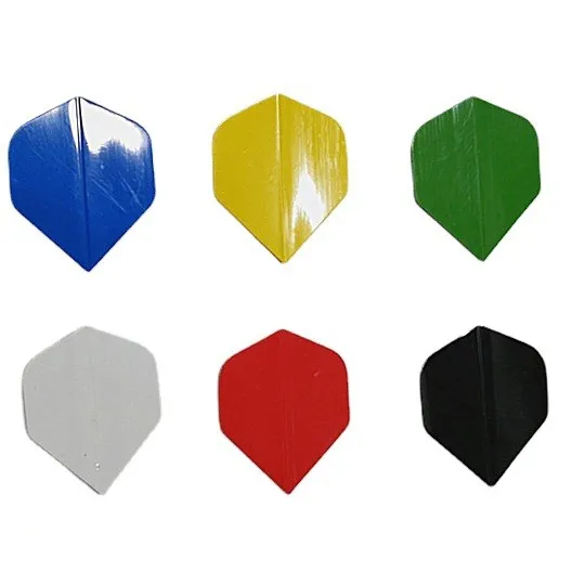 6Pcs Solid Leaf Dart Feather Accessories Wings PET High Quality 6 Sets Flights In 6 Colours Accessories for Tip Darts Games