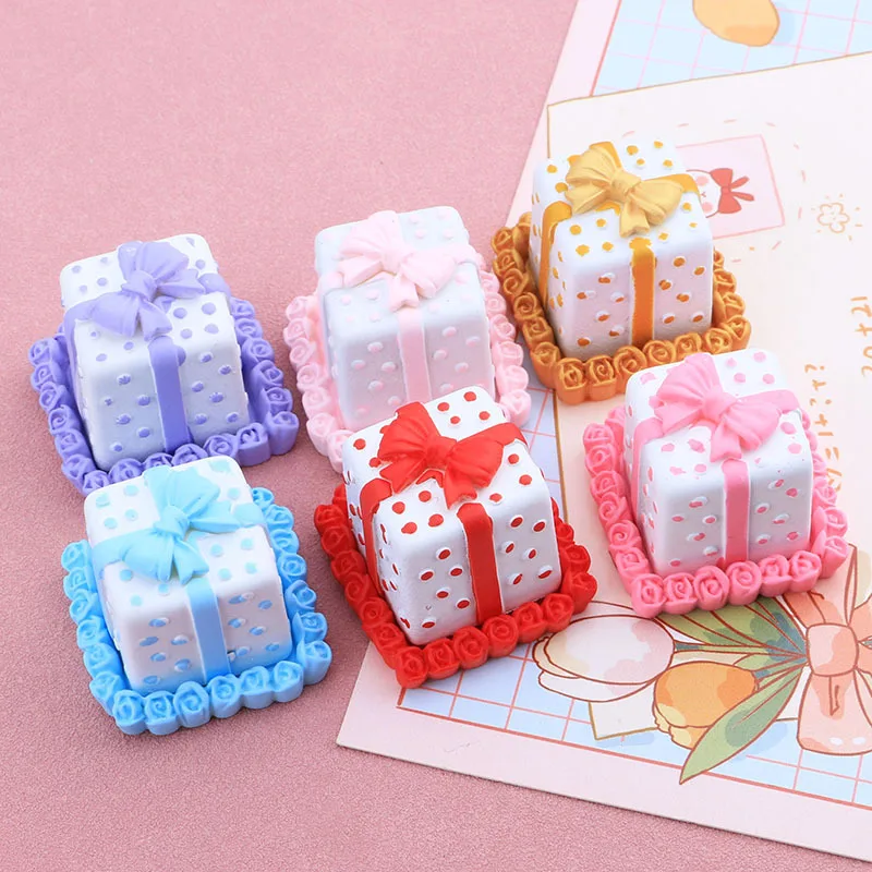 

10 шт. милые рождественские банты, Подарочная коробка с плоской задней стороной, кабошон, скрапбукинг, декор для телефона, украшения «сделай сам», ремесло, домашний декор