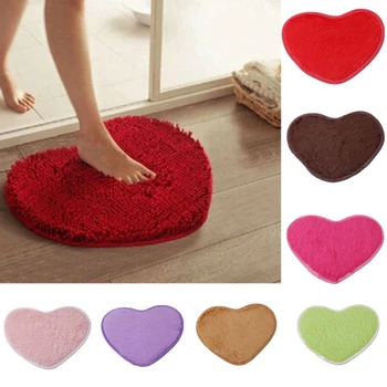 30*40 cm Amore A Forma di Cuore Zerbino Antiscivolo Morbida Microfibra Soffice Bagno Pavimento Area Tappeto Per Camera Da Letto Zerbino Tappeti soggiorno 1