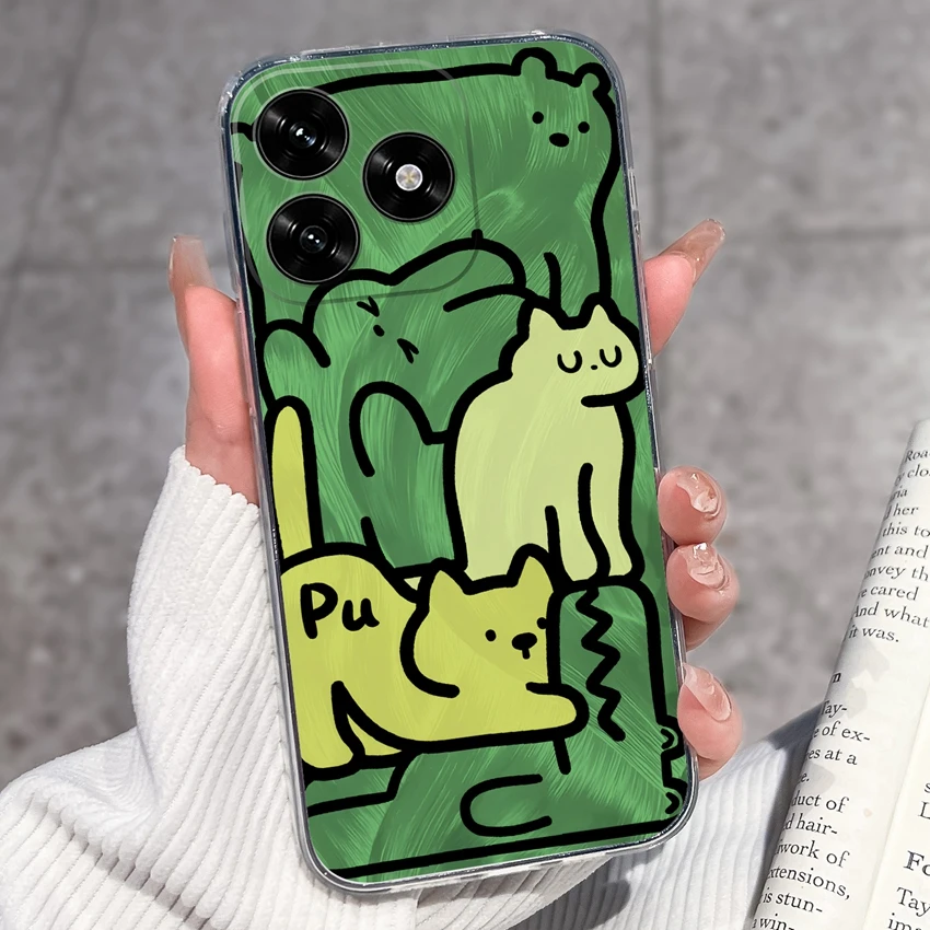 Cute Panda Puppy Soft Silicone TPU Clear Phone Case Back Cover