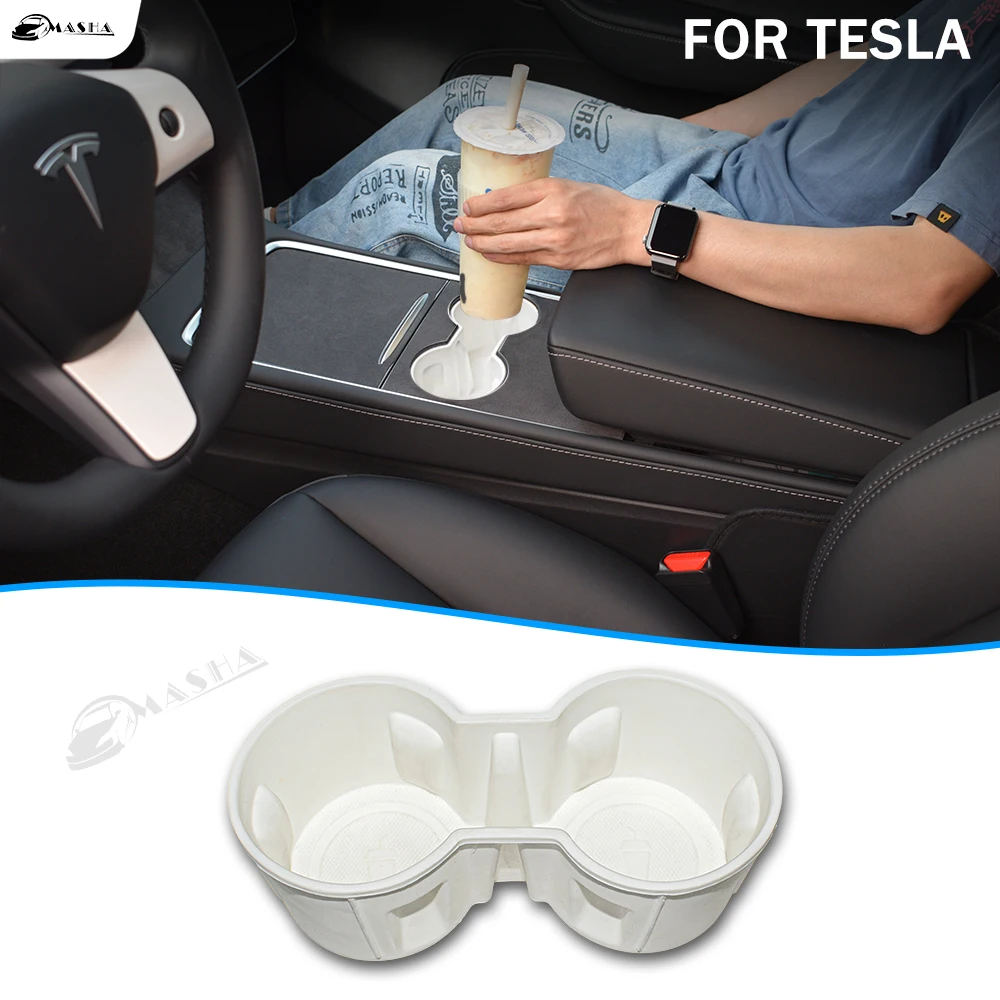 

Подстаканник для Tesla Model 3, модель Y 2021 2022 2023, центральное управление, силиконовый клей, крышка стакана, стабильный стакан для воды, автомобильные аксессуары