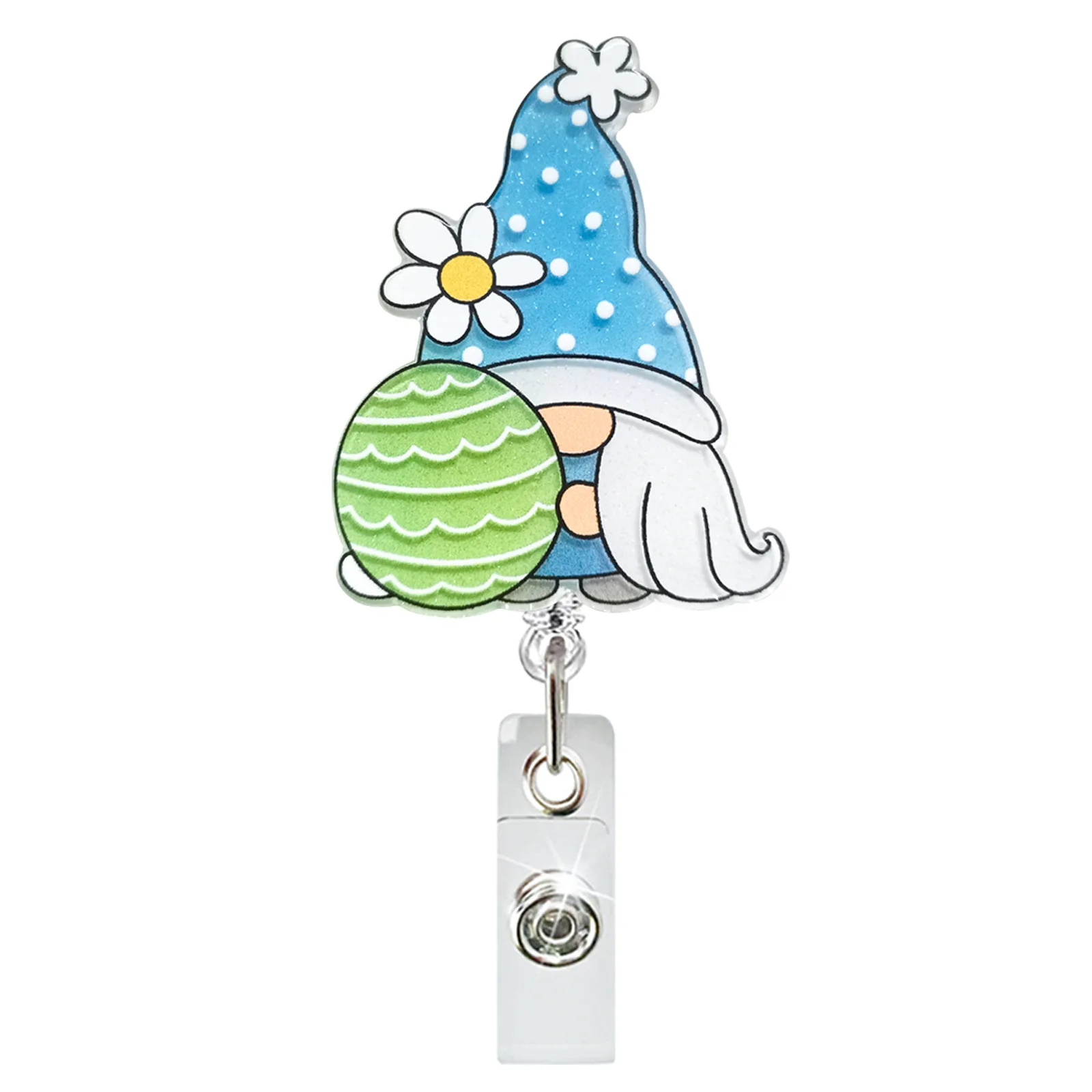 New Arrival Easter Colorful Gnomes Eggs Acrylic Retractable Nurse