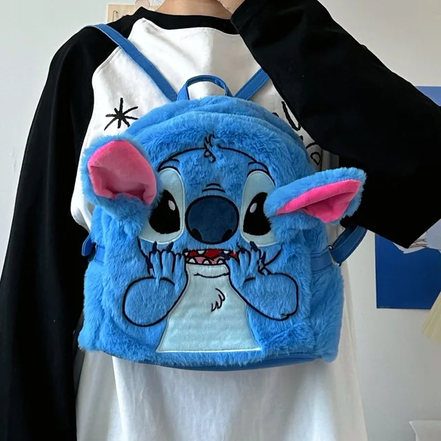 Disney-Mini mochila de dibujos animados para niños, bolso de hombro para niñas y niños, lindo, Stitch, nuevo - Imagen 4