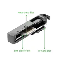 Anti-Lost Sim Card Eject Pin Needle Plastic Storage Box Mobile Phone Steel Ejector Pin SIM TF Card Tray Opener Keyring 4