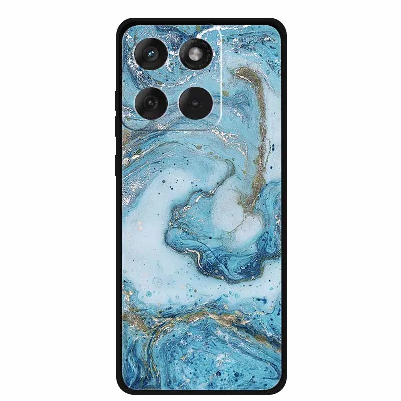 Luxury Iridescent Flower Marble Aesthetic Silicone Case - Soft Ultra-Thin Design