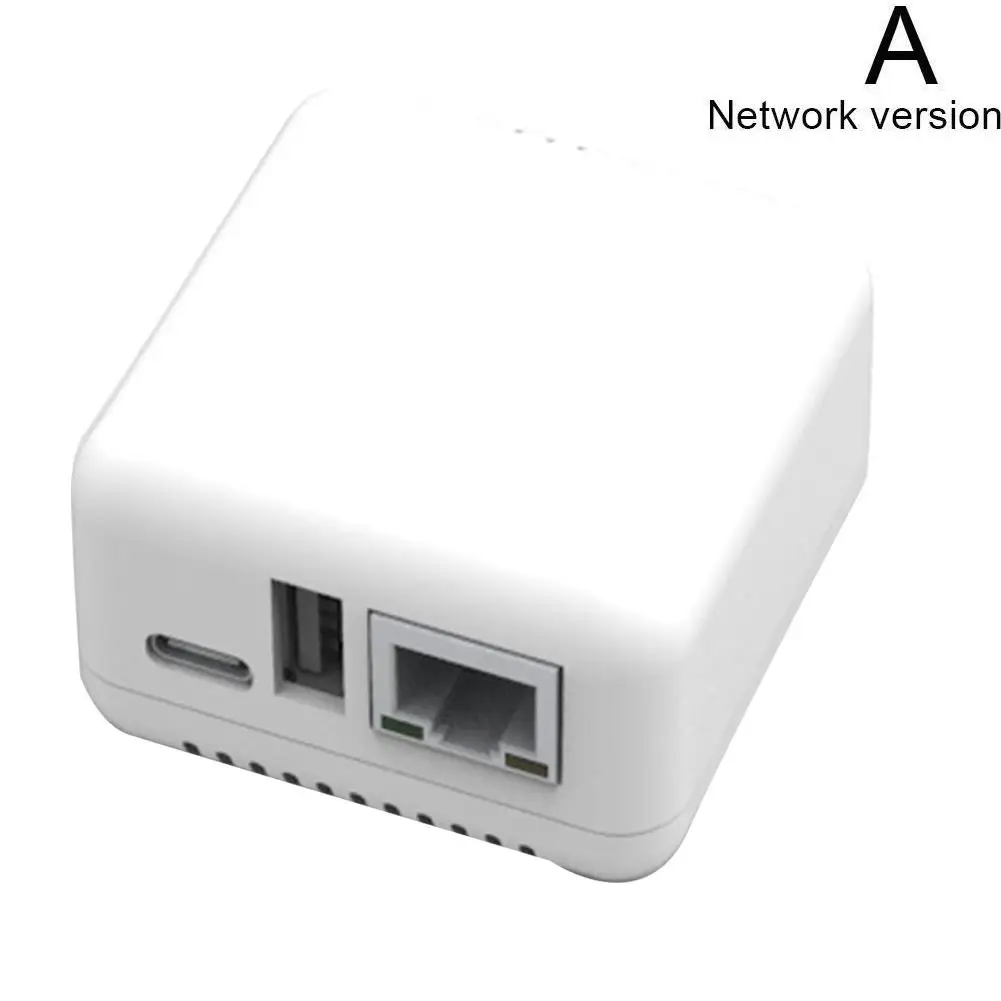 Il server di stampa wireless trasforma la tua stampante USB in una stampante di rete WiFi Adattatore per server di stampa USB tipo C a 2 porte per Android