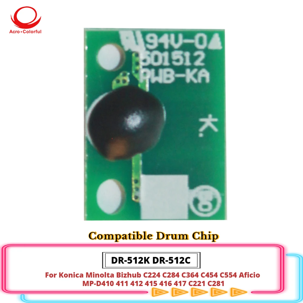 

DR-512 Drum Chip Reset For Konica Minolta Bizhub C224 C284 364 C454 C554 C221 C281 C7822 7822e 7828 7828e Laser Printer