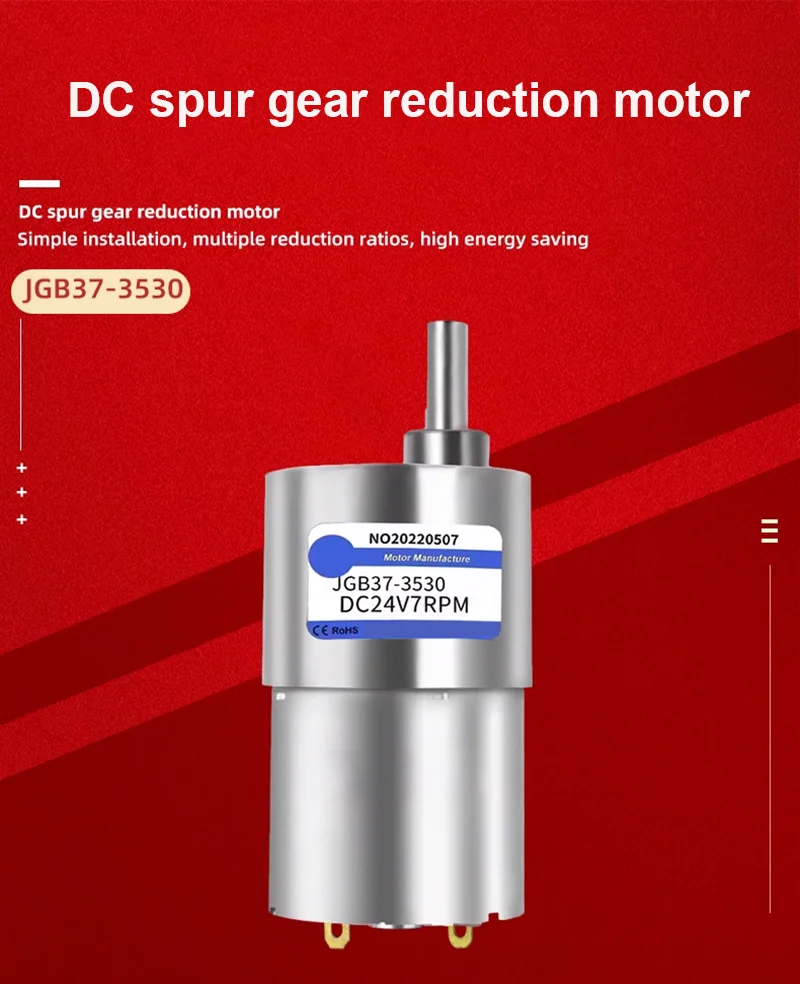 35KG JGB37-3530 12/24v DC 기어 모터 37mm 모든 메탈 기어 박스 7RPM-1600 rpm 기어 모터 고 토크 편심 샤프트 기어드 모터