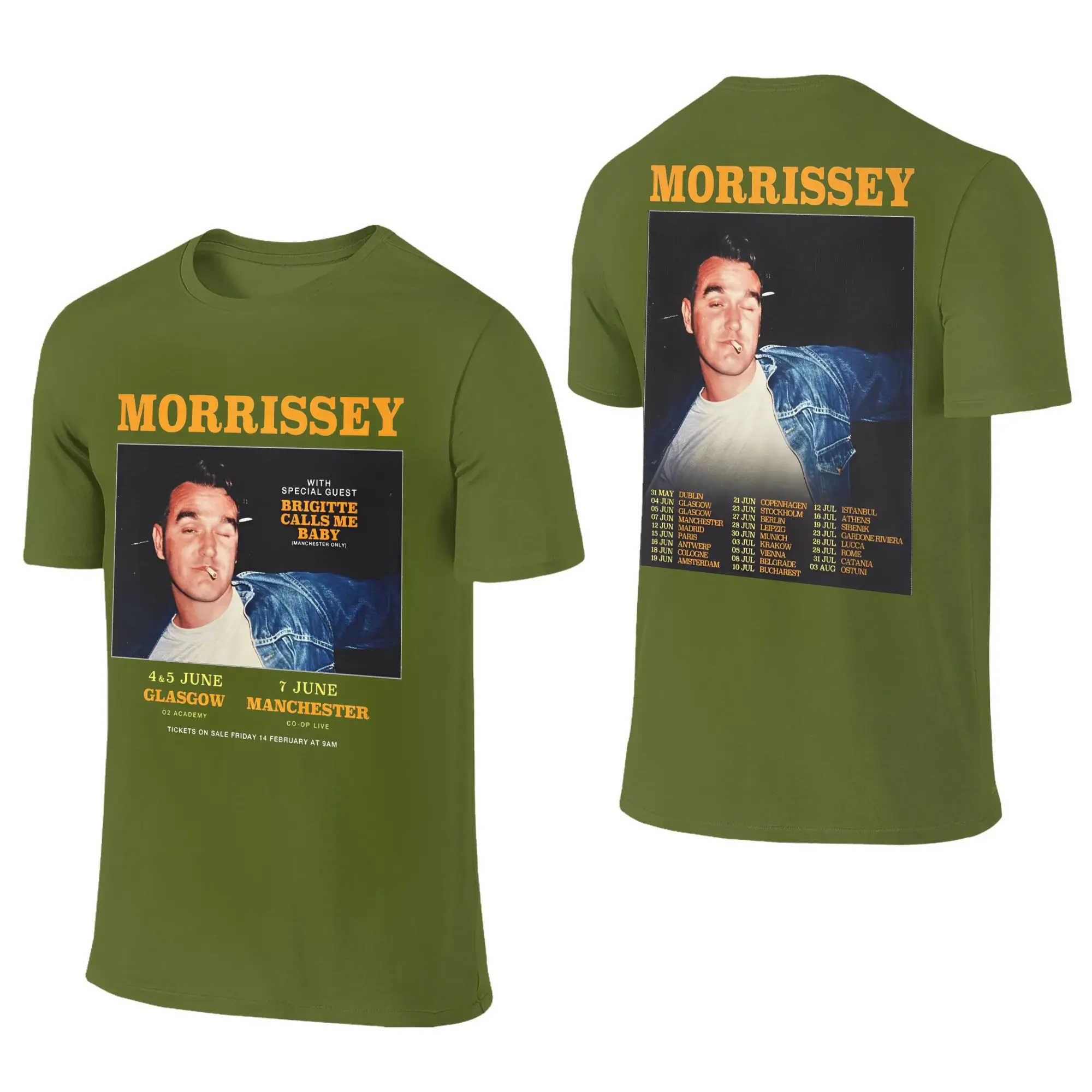 Morrissey T Shirt 2025 Tour Hip Hop T-Shirts Short Sleeves