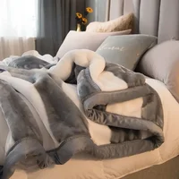 Thick winter blankets for sofas, winter thick premium plush flannel coral velvet blankets for warmth protection 1