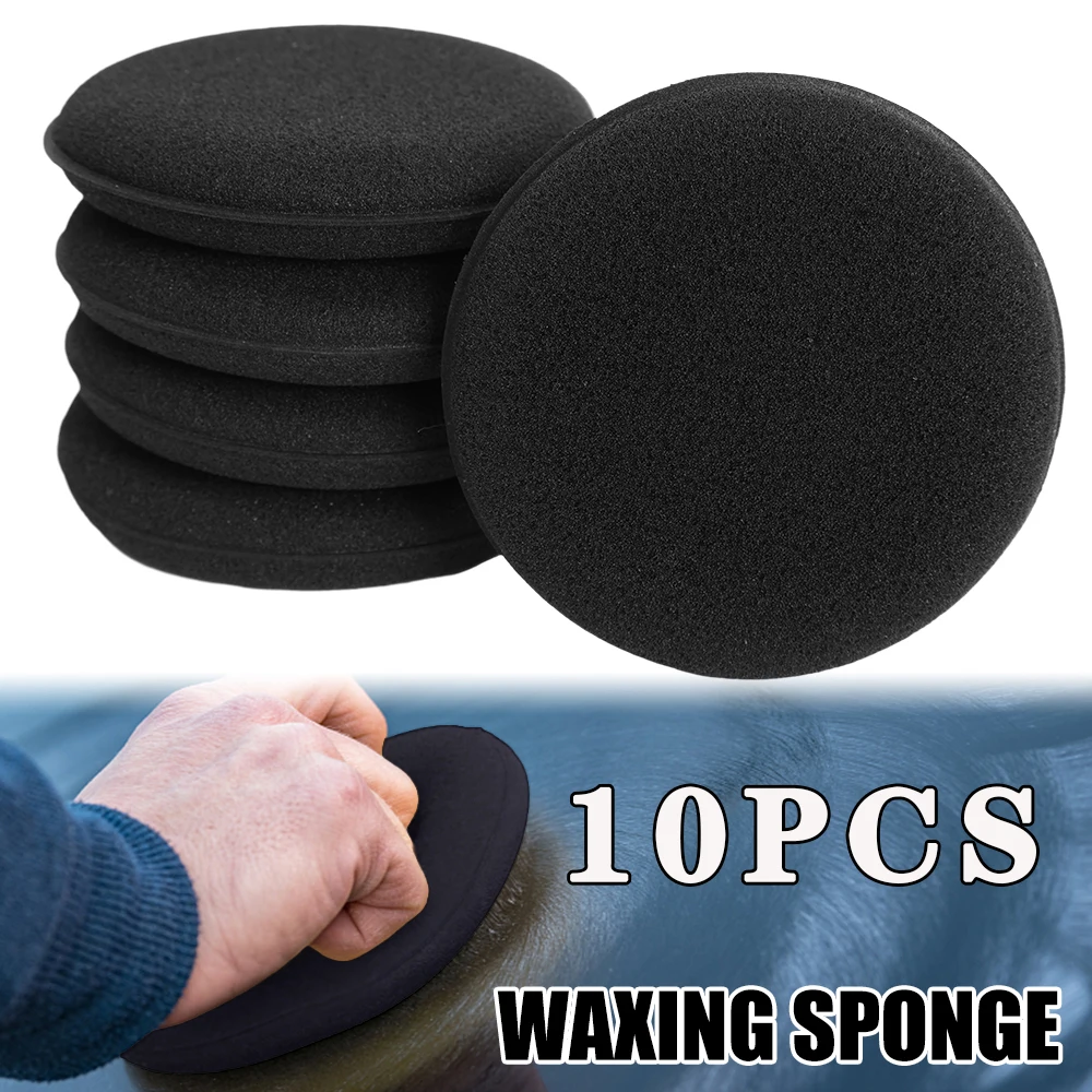 

Car Round Waxing Polish Sponges High Density Foam Applicator Pad Curing And Polishing Sponge Washing Detailing Tool Car Cleaning