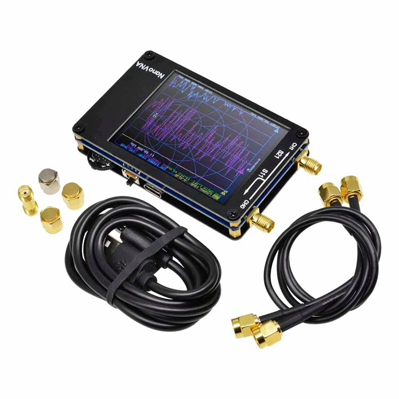 New 2.8 inch LCD Display NanoVNA VNA HF VHF UHF UV Vector Network Analyzer Antenna Analyzer + Battery 2