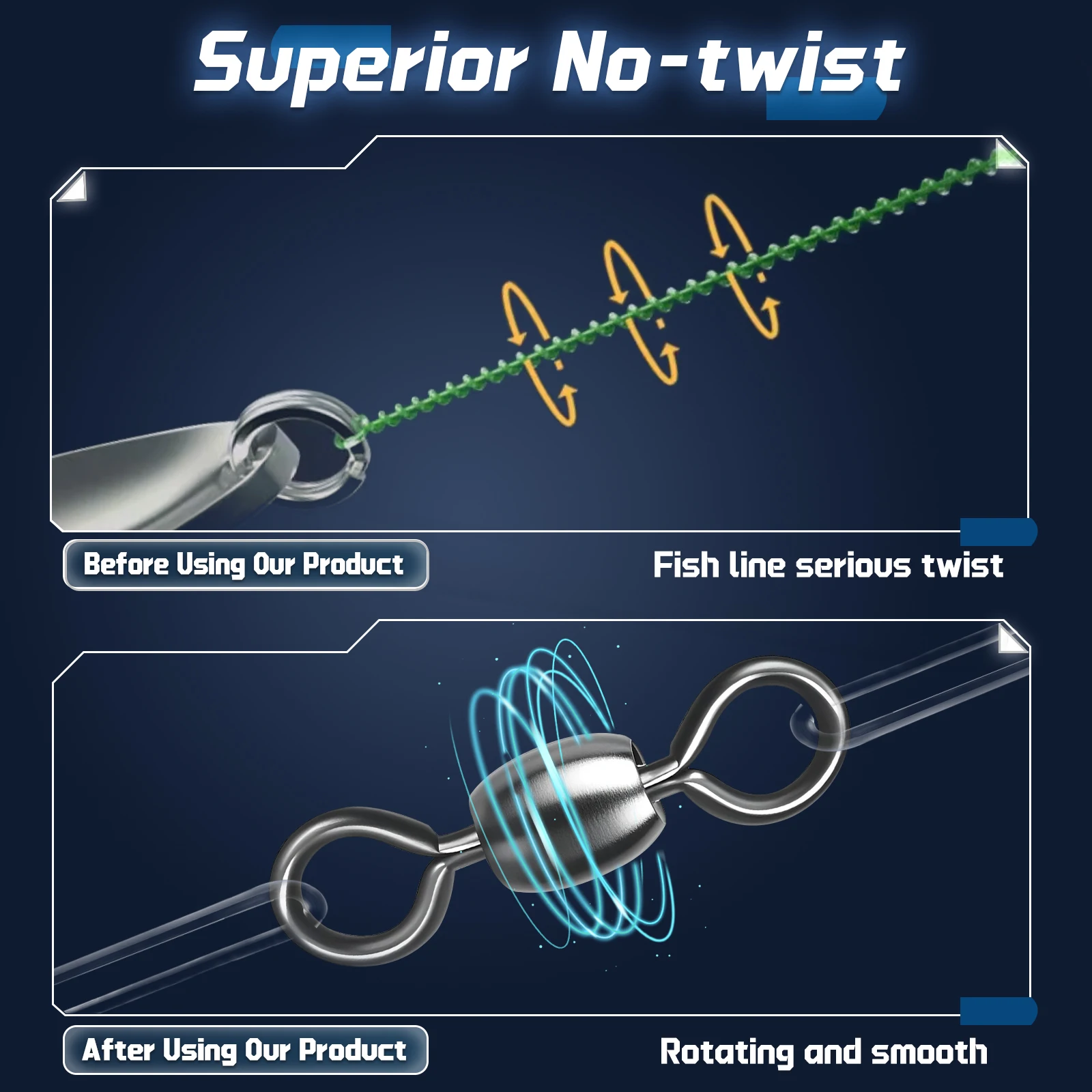 Rolling Crane Fishing Swivel Connectors 6