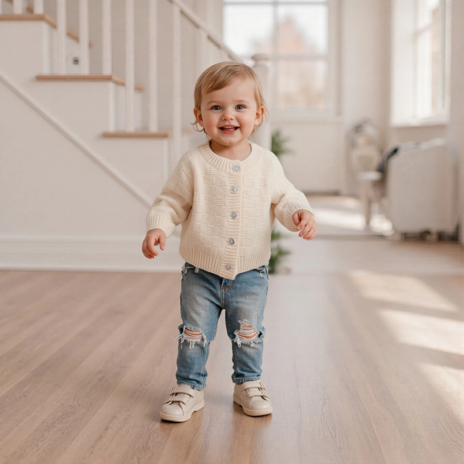 키즈 가을 니트 가디건 긴 소매 단색 버튼다운 따뜻한 겨울 스웨터 소녀 소년용