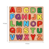 Colorful Alphabet Number Wooden Puzzles Kids Intelligent Matching Game Preschool Children Early Educational Toys 6