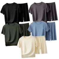 2/4 Pieces Children's Summer Thin Short-sleeved Shorts Ice Silk Suit Boys and Girls Casual Joker 2