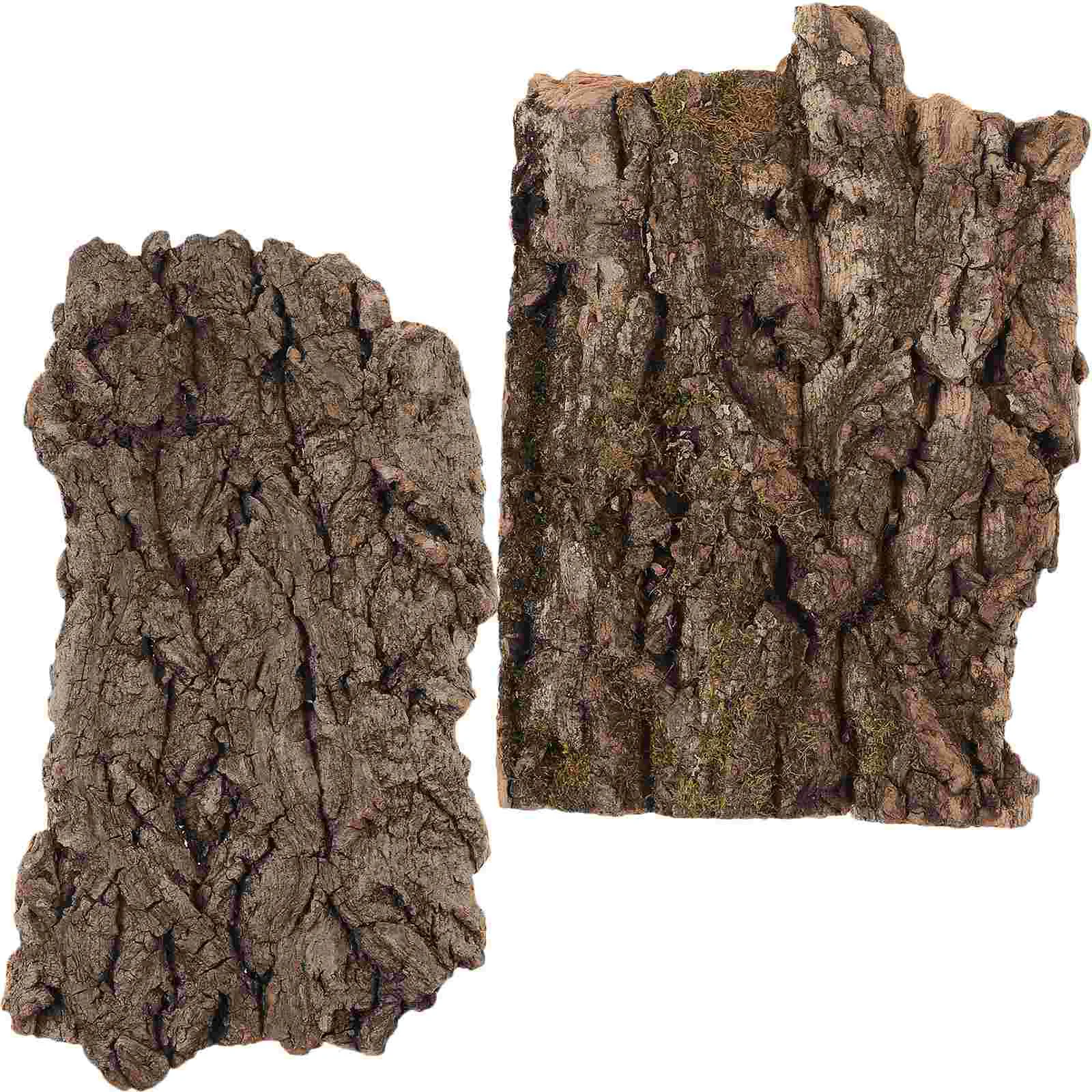 

2Pcs Cork Bark- Reptile Terrarium Climb Platform Hiding Hut Landscape Hideouts ( 20X8CM )
