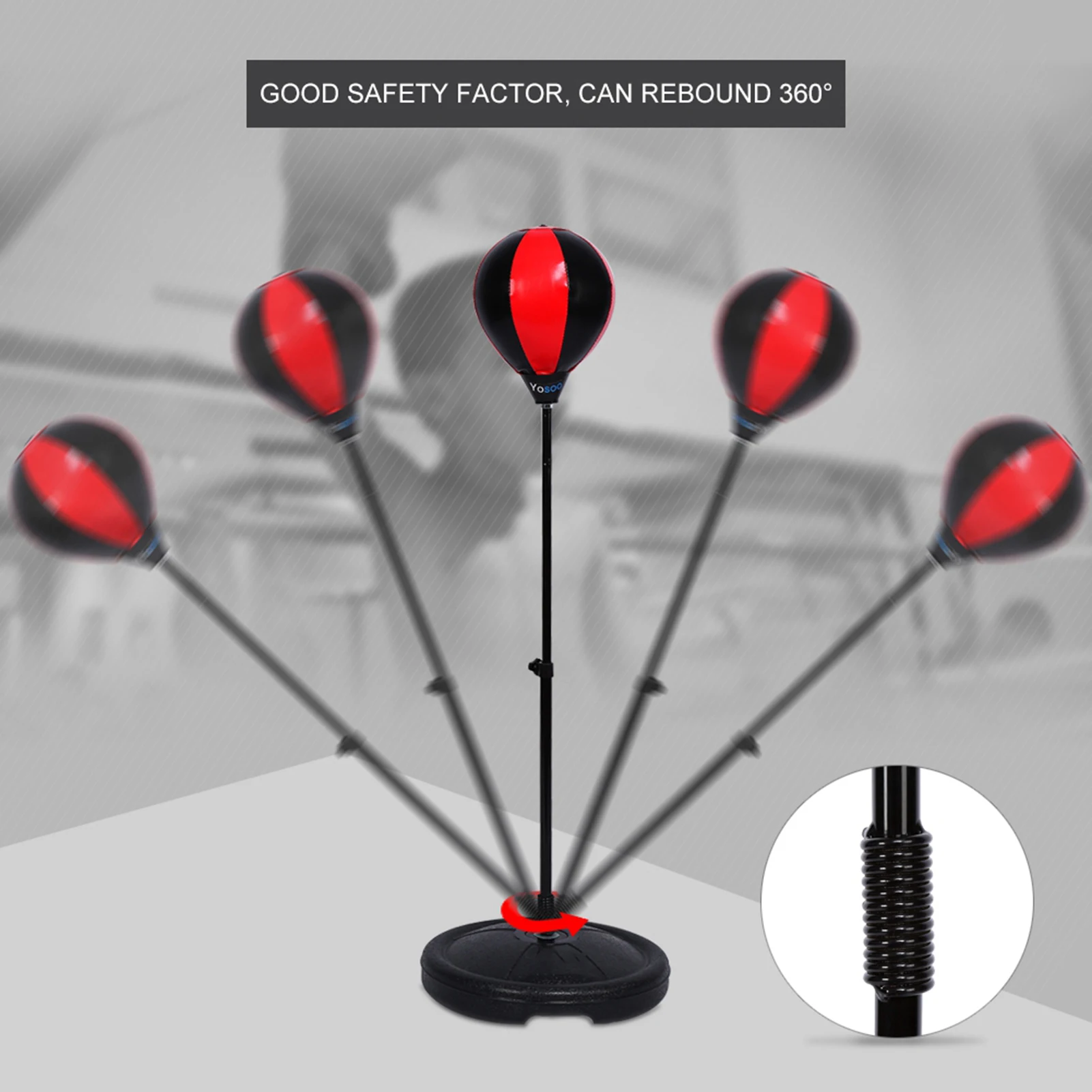 Children Boxing Set Adjustable Height Kids Punching Ball Bag Speed Boxing Sports Set Fighting Game With Gloves Kids Boxing Ball 2