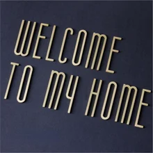 A-Z Solid Brass English Alphabet Home Decoration Copper Letter Arabic Numerals For House Number DIY Shop Name Wall Decorative