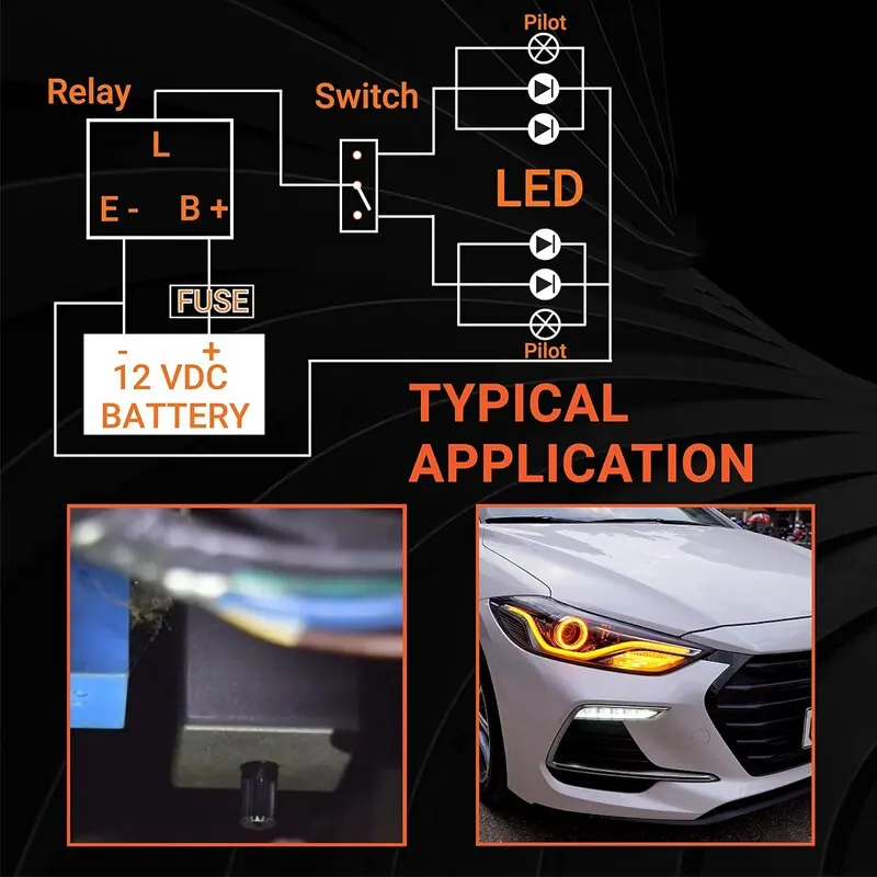 3 Polig Blinkrelais CF-13KT, Blinker Relais für LED Blinker