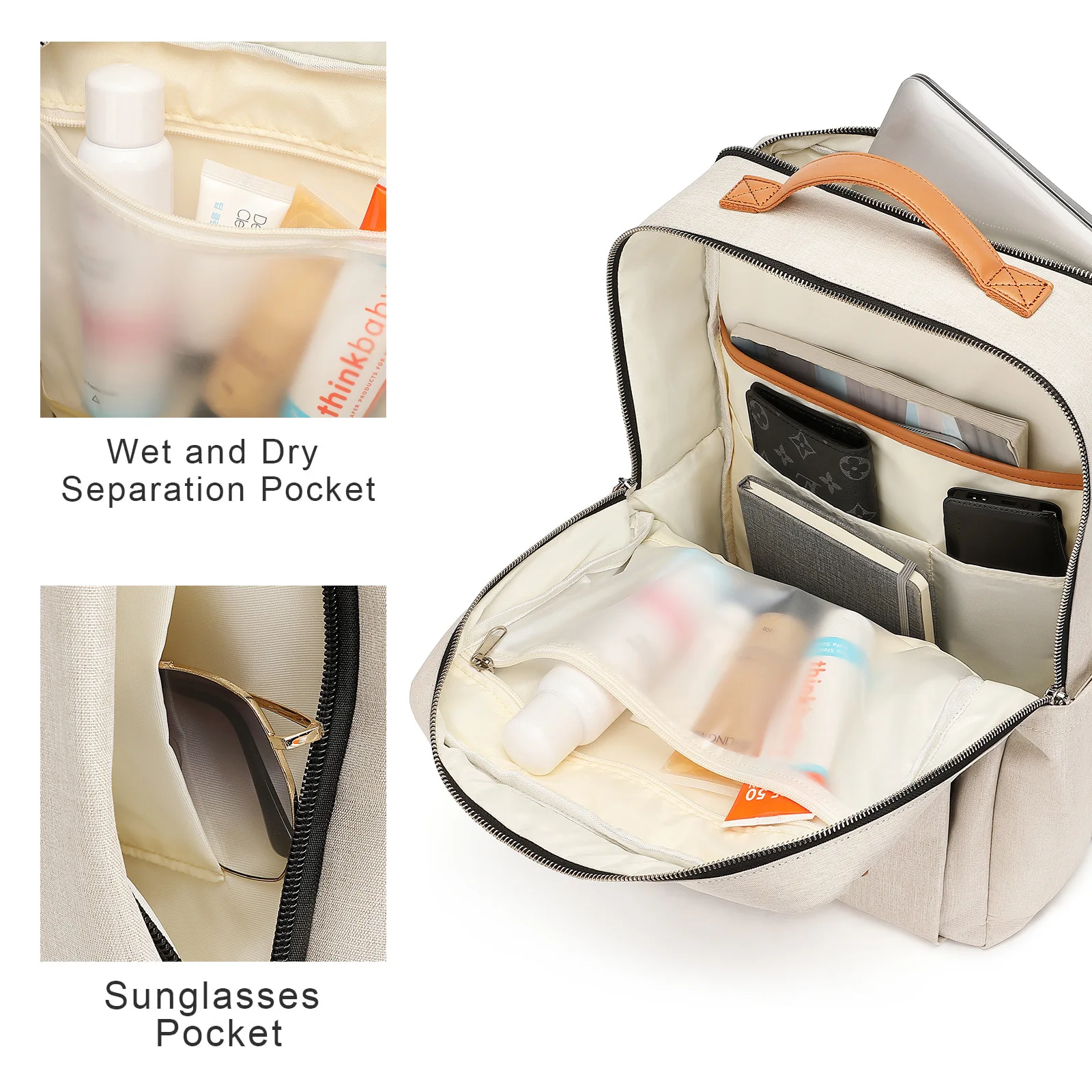 Men's Business Backpack Multi-function Laptop Backpack Student Schoolbag Men's and Women's Large Capacity Travel Bag