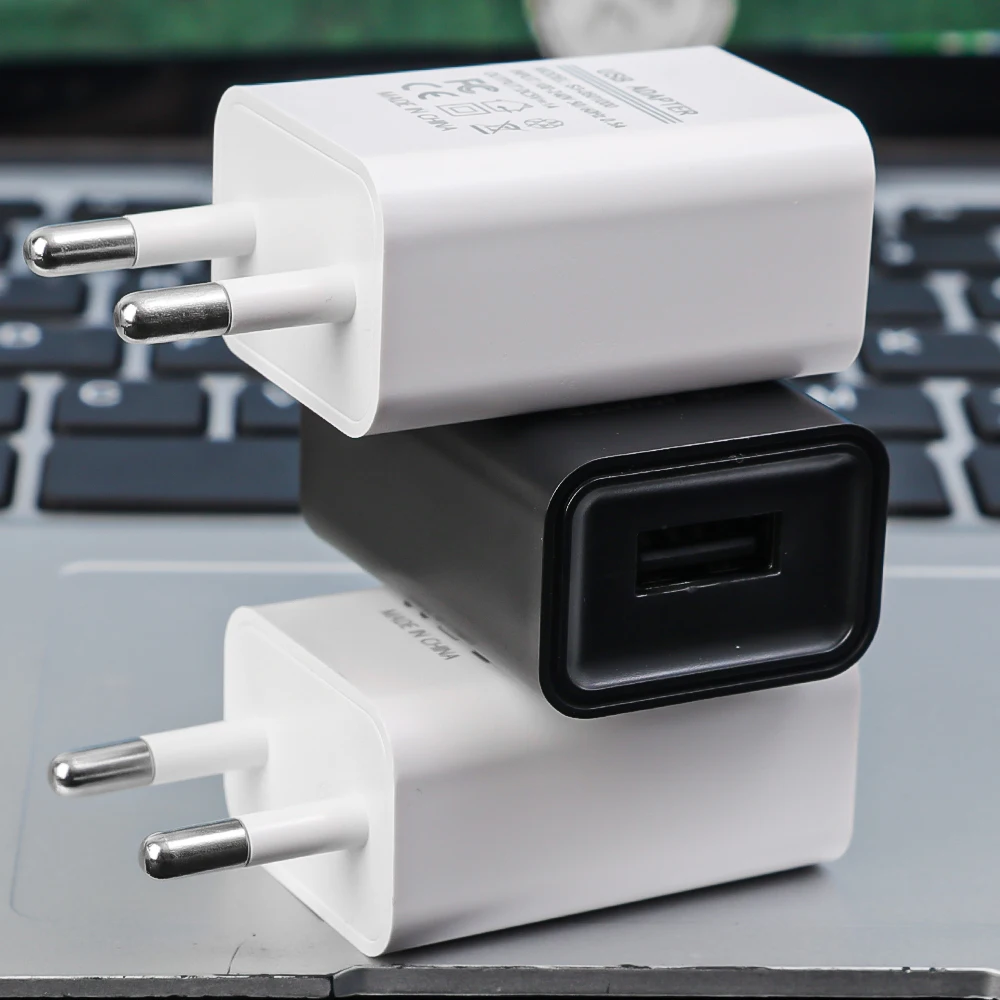 Compact 5V 1A USB Charger Adapter with EU Plug