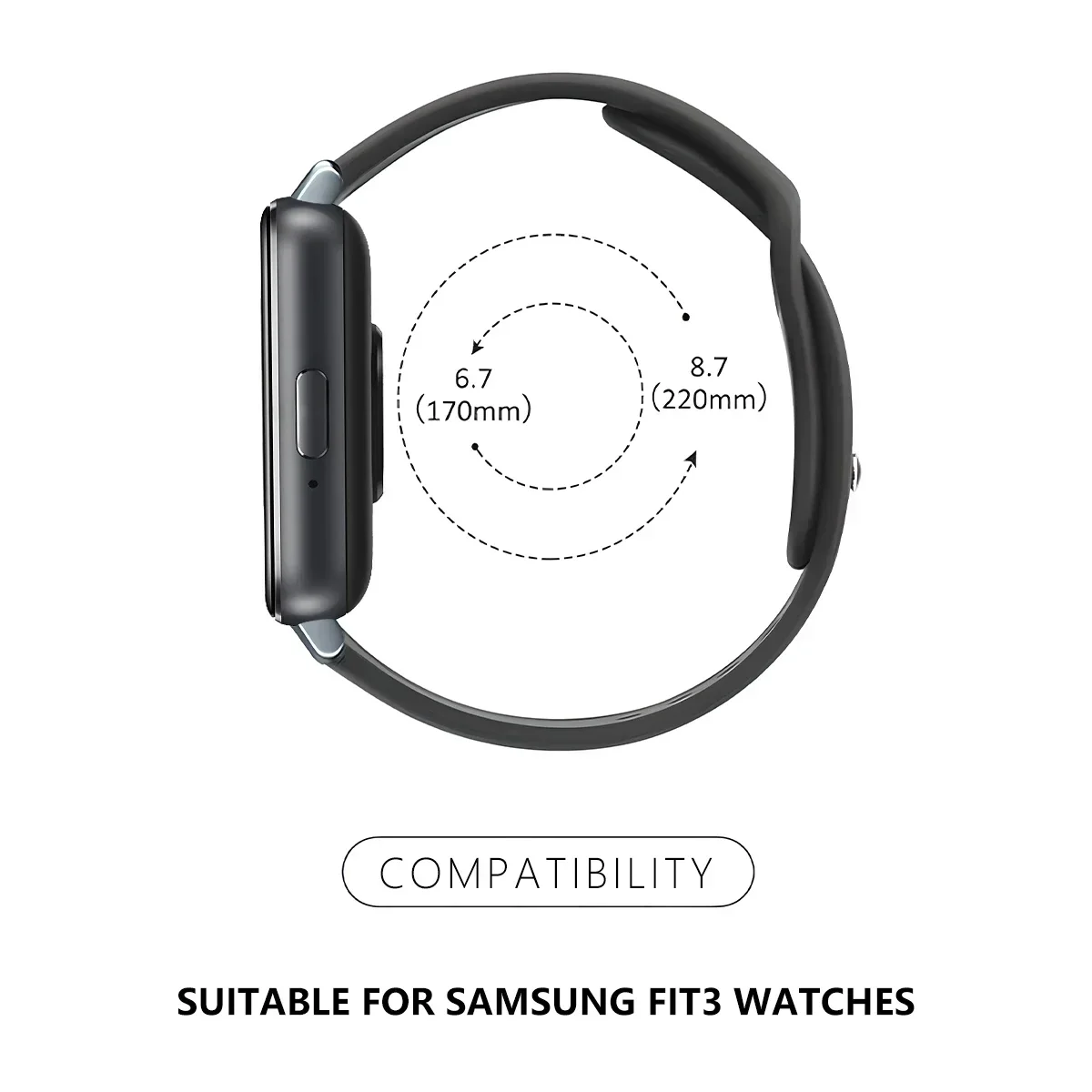Silicone Sport Strap Replacement Band Bracelet