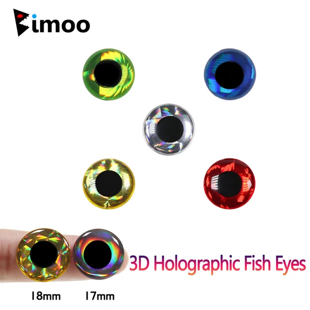 100pcs/lot Fishing Lure Eyes Fish Eye For Fly Tying 3D-Holographic