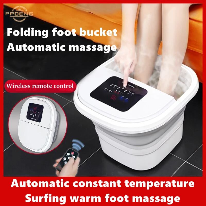 ведро folding bucket 00100846 5 л Folding Bubble Foot Bath Bucket Electric Automatic Heating Thermostat Household Electric Washing Foot Spa Bath Massager Machine