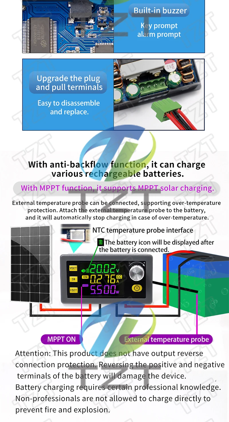 SK120 SK120X DC Buck Boost Converter CNC Einstellbare Geregelte Stromversorgung Modul Konstante Spannung Strom Solar Lade Modul – Detail 3