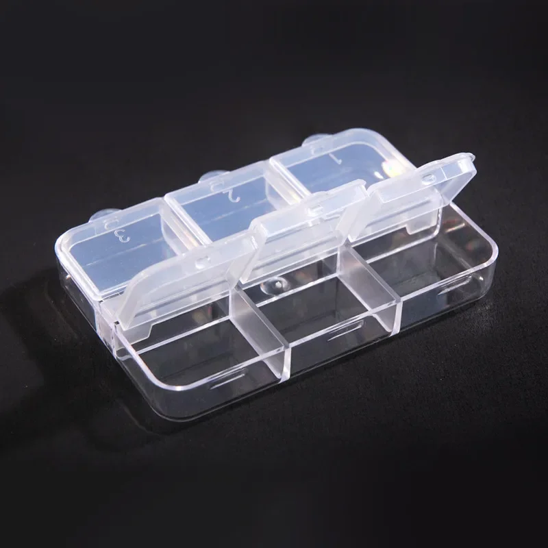 5pcs Nail Art Storage Box Rhinestone Organiser Charm Organiser Bead Storage Container Painting Beads 6 Grid Nail Art Container 3