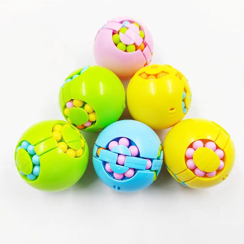Fidget Toys Anti Stress Toys 2 Pcs Anti Stress Fingertips Thinking Development Gyroscopy Ball Magic Bean Burger Toy