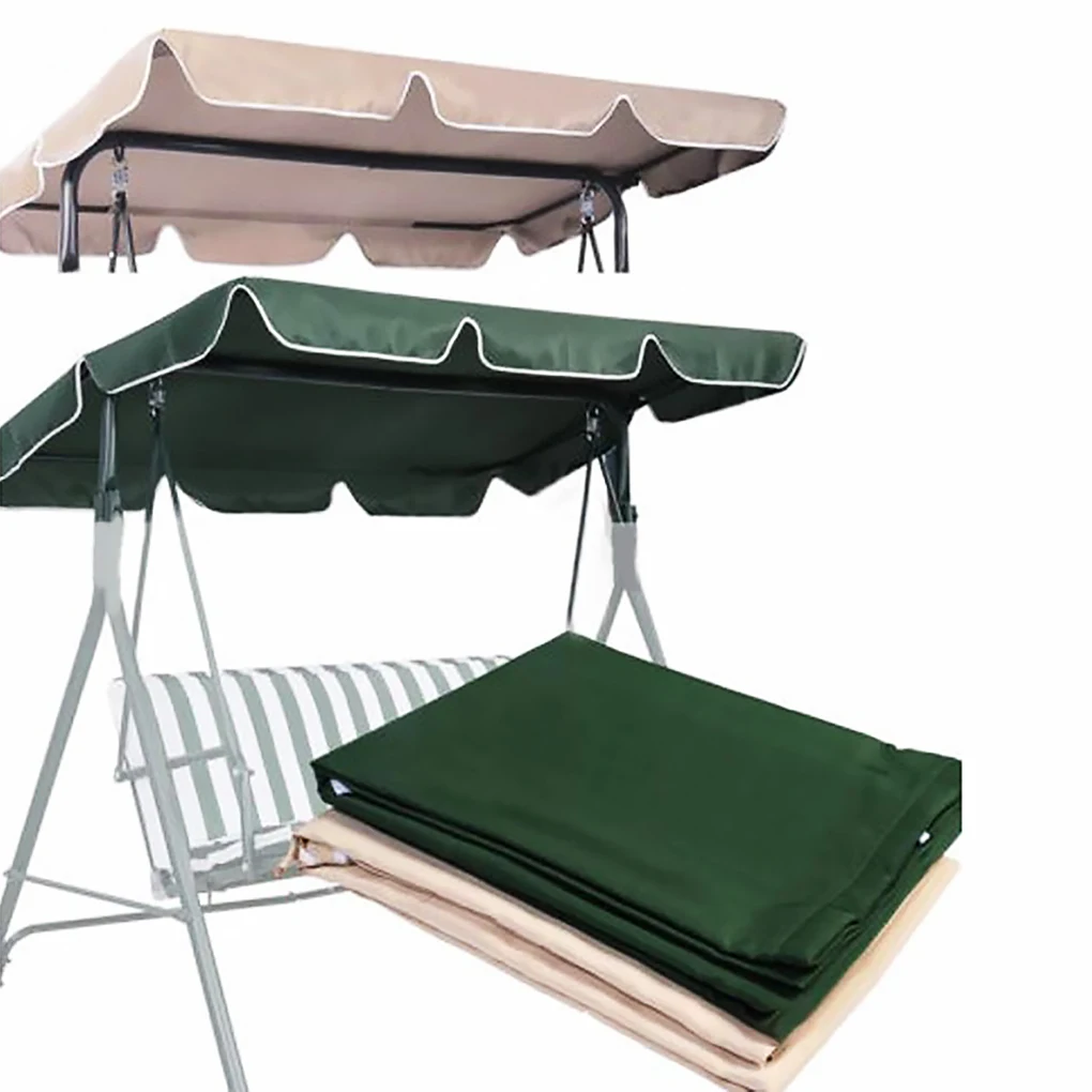 Polyester Swing Chair Canopy Sunproof PA Coated Rotatable Sunshade Garden Park Front Yard Patio Top Cover Deep Green