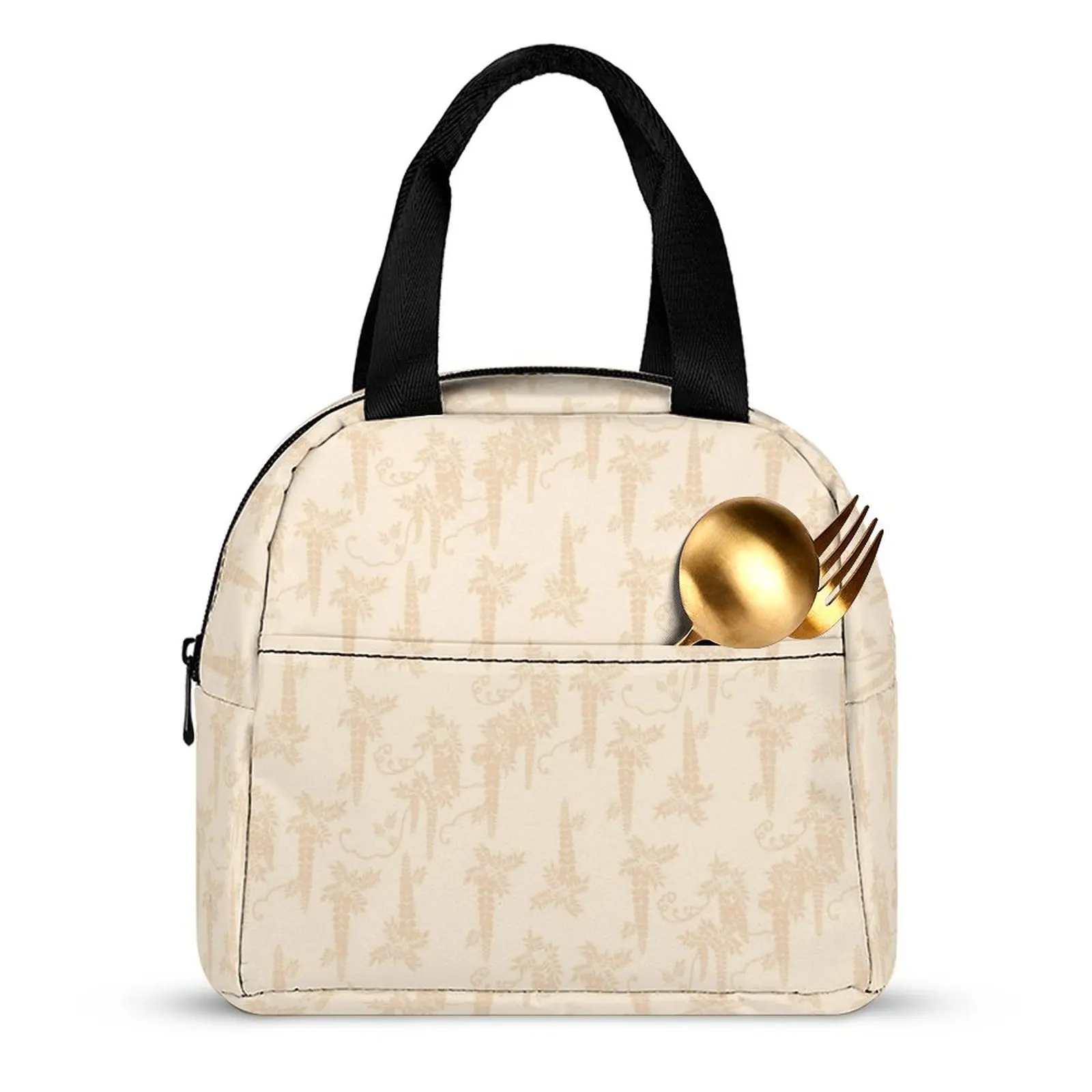 Custom Pattern Pattern Print Girls Portable Thermal Food Picnic Bags Meal Bag Travel Camping Picnic Bag Add Your Picture Print