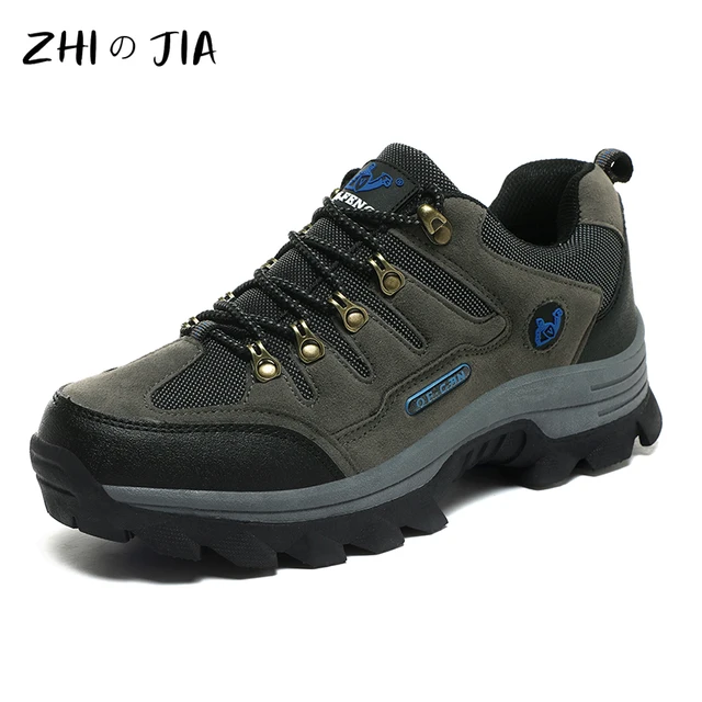 Outdoor Men's Sneaker Autumn Winter Couples Casual Shoes Mountaineering Shoes Men's Leather Walking Shoes Large Footwear 2