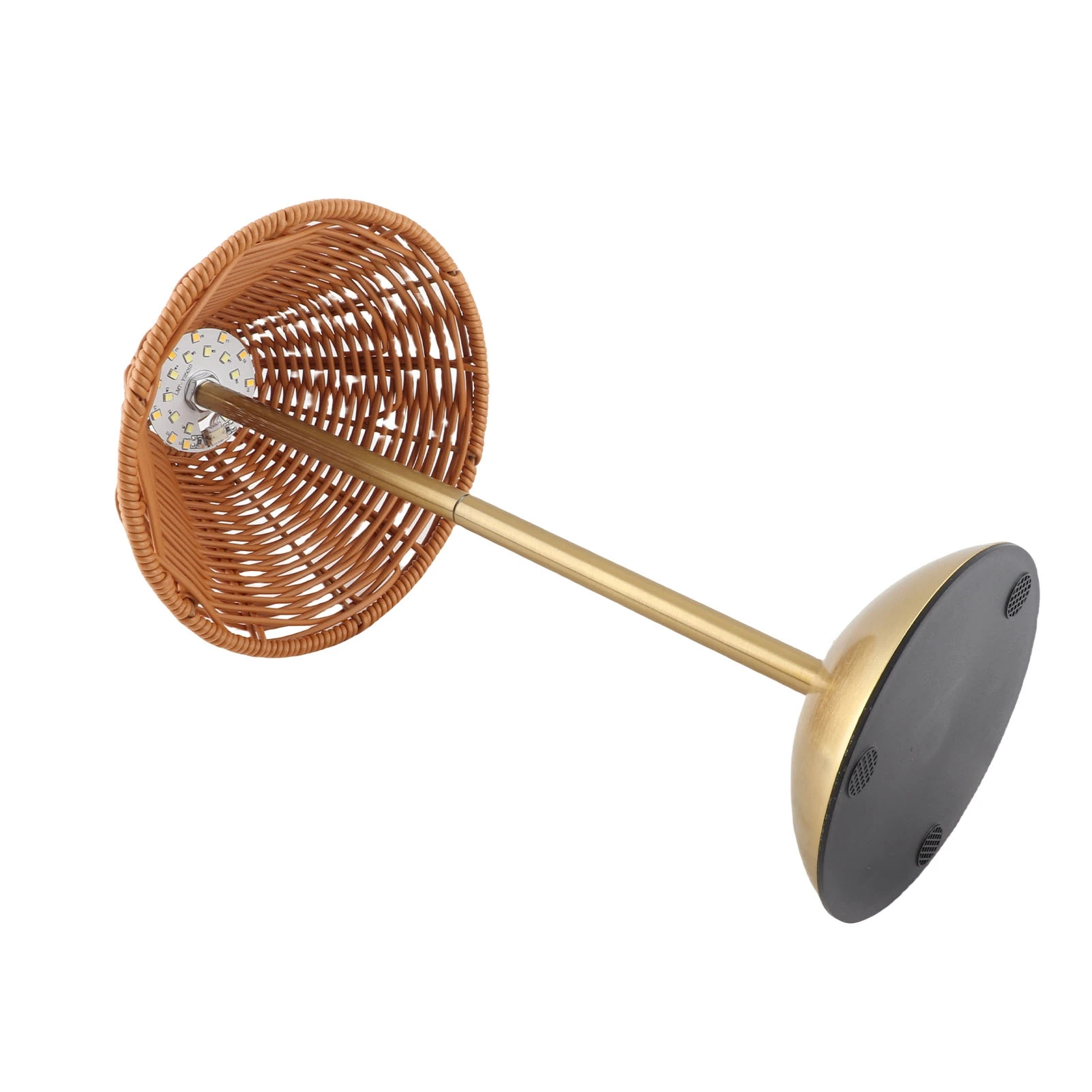 LED Rechargeable Reading Light Compact Energy Saving Dimmable Bedside Lamp 600mAh 2W Eye Care PC Rattan Weaving for Restaurant