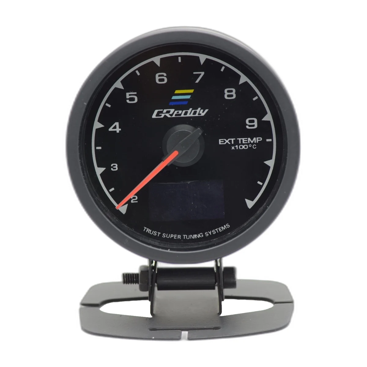 GREDDI Engine Exhaust Temperature Gauge with RGB Color LCD Display and Voltage Meter for Racing Cars 2.5 Inches-EGT EXT Temp