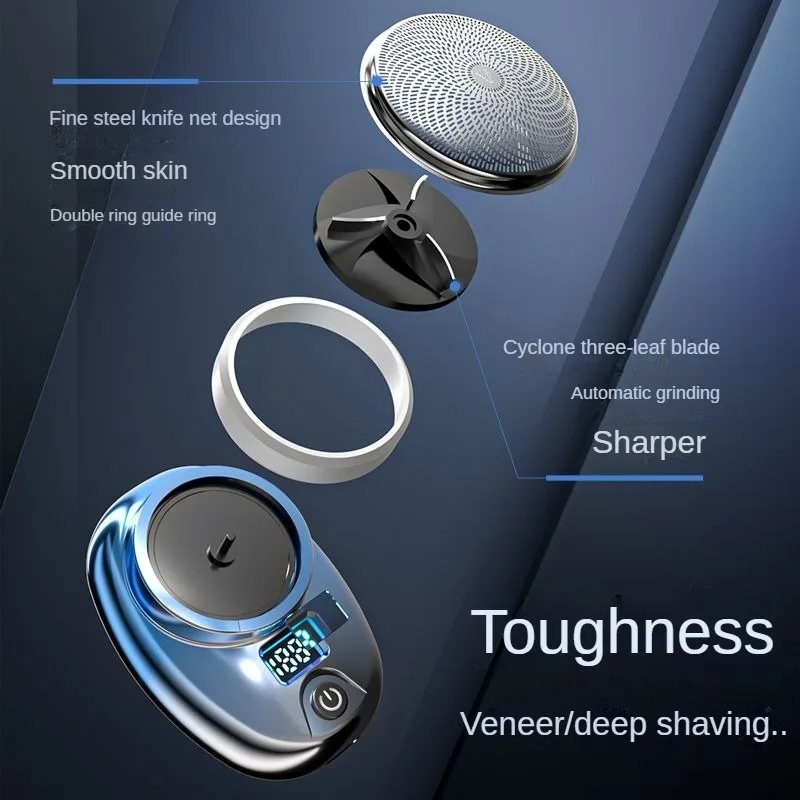 Electric Shaver Beard Trimmer Mini Electric Travel Shaver For Men Pocket Size Washable Rechargeable Portable Painless Cordless Trimmer Knive Face Beard Razor