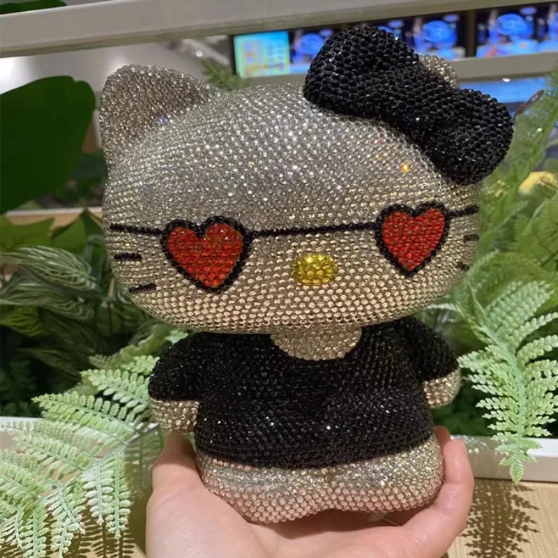 

Sanrio Hellokitty любовь бриллиантовые украшения для автомобиля мультяшный виниловый депозитный ящик кукла сберегательная банка Аниме Фигурка модель