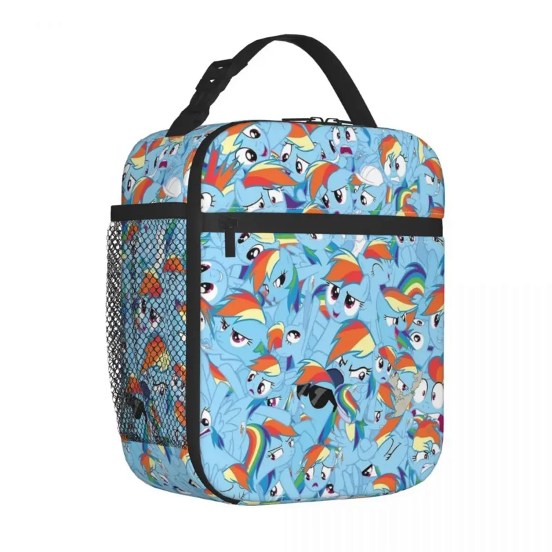 

Rainbow Pony Dash Insulated Lunch Bags Thermal Bag Reusable Lunch Container Leakproof Lunch Box Tote Food Handbags Beach Travel