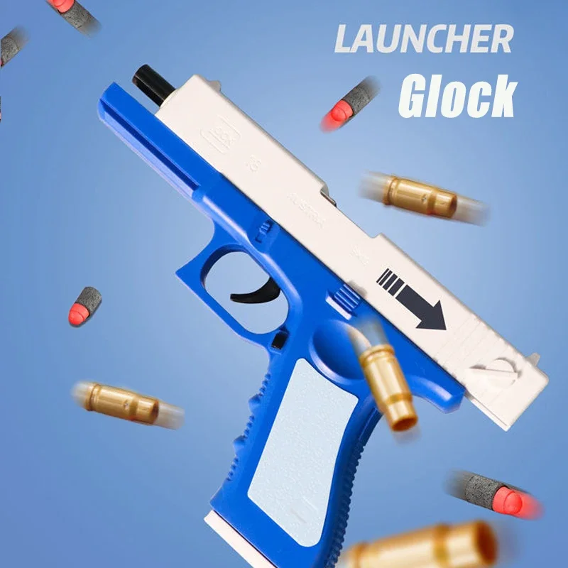 Upgrade G17 Shell Throwing Toys Gun Ejection Handgun Soft Darts Bullets Airsoft Pistol For Boys Outdoor Sports Shooting Gift 2