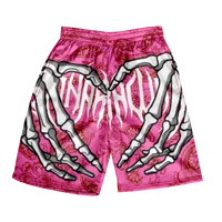 2024 Summer Classic Skull Beach Short Pants New Fashion Skeleton Hand Print Men Women Gym Shorts Quick Drying Trunks Ice Shorts 2